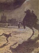 Alexander Benois The Bronze hoseman oil painting artist